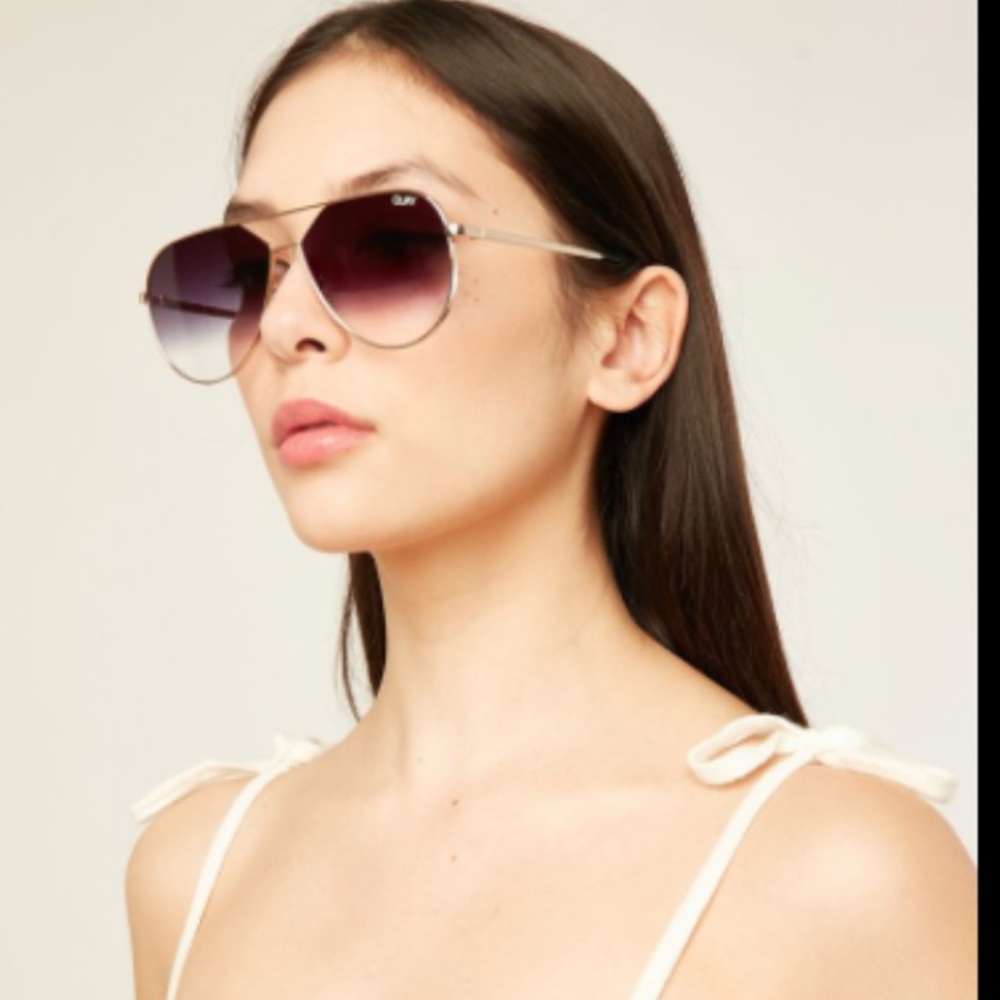 Quay Australia Hold Please Gold/Fade Sunglasses